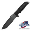 Hogue Fray Fixed Blade Knife 4.2" CPM-154 Black Cerakote Serrated Tanto - 55349