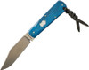 Jack Wolf Knives Gateway Fixed Blade 2.8" CPM-S90V Satin Blue Sawcut Bone - JW54392