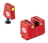 Cross Armory Co-Witness Tall Fiber Optic Sights for Glock Red Anodized - CRGST-RD