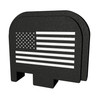 Bastion Slide Back Plate -USA Flag, Black and White, Fits Glock 43, 43X, and 48