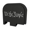 Bastion Slide Back Plate - We The People, Black and White, Fits Glock 43, 43X, and 48