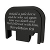 Bastion Slide Back Plate - Revelation 6:8, Black and White, Fits Glock