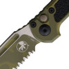 Microtech Auto LUDT Gen III Button Lock 3.4" M390MK Bazooka Camo Blade Tan Aluminum - 1135-2BOCS-Z4