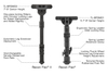 Leapers UTG Recon Flex M-LOK Bipod 8"-12" Center Height Black - TL-BPDM02