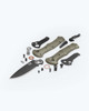Benchmade 9570BK-03 Mini Claymore Push-Button Auto 3" 154CM Cobalt Black Ranger Green - 9570BK-03