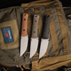 Reiff Knives RUT Fixed Blade Hunting Knife 4.0" CPM MagnaCut Stonewash Black Micarta - RU319BCMBLKA