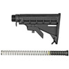 KE Arms 9MM Complete Buttstock Assembly - Black, Fits 9MM AR15, Mil-Spec, 5.5oz Buffer