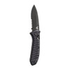 Benchmade 5700SBK Presidio AUTO Folding Knife - 3.72" Black CPMS30V Drop Point Combo Blade, Milled Black Aluminum Handles
