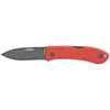 KABAR Dozier Red Folding Knife - 3" Black AUS-8 Blade, Red Handles