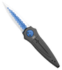 Paragon (Ashville Steel)  Warlock Gravity Knife - Cross/Shield/Sword, Blue Inserts,  4" CPM-S30V Two-Tone Dagger Blade