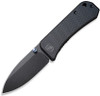 We Knife Co Ben Petersen Banter Folding Knife - 2.9" S35VN Black Stonewashed Blade, Black G10 Handles