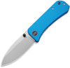 We Knife Co Ben Petersen Banter Folding Knife - 2.9" S35VN Stonewashed Blade, Blue G10 Handles