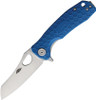 Honey Badger Knives Warncleaver Linerlock Folding Knife - 2.81" D2 Warncleaver Blade, Blue GRN Handle