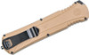 Smith & Wesson Knives 1092050 M&P OTF Knife - 3.50" Drop Point Plain Black Oxide Blade, FDE Aluminum Handle