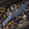 WOOX Rock62 X-Grip Fixed Blade - 4.5" Black Sleipner Steel Blade, Black X-Grip Micarta Scales