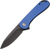 CIVIVI Knives C907X Elementum Flipper Knife - 2.96" D2 Black Stonewashed Blade, Blue G10 Handles
