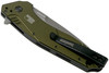 Kershaw Dividend Assisted Flipper Knife - 3" N690 and CPM-D2 Composite Bead Blasted Plain Blade, Olive Aluminum Handles