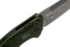 Kershaw Dividend Assisted Flipper Knife - 3" N690 and CPM-D2 Composite Bead Blasted Plain Blade, Olive Aluminum Handles