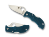 Spyderco Manbug Lightweight Blue Folding Knife - 1.97" K390 Satin Plain Blade, Blue FRN Handles