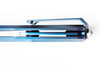 lionSTEEL Myto Framelock Knife Blue Titanium Fiber - 3.25" M390 Blade,  Double Milled Titanium Handles