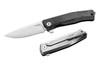 lionSTEEL Myto Framelock Knife Black Micarta - 3.25" M390 Blade,  Black Canvas Micarta Handles