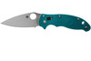 Spyderco Manix 2 Lightweight CPM-SPY27 Folding Knife - 3.37" CPM-SPY27 Satin Plain Blade, Teal FRCP Handles