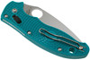 Spyderco Manix 2 Lightweight CPM-SPY27 Folding Knife - 3.37" CPM-SPY27 Satin Plain Blade, Teal FRCP Handles