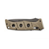 Benchmade 2750SGY-3 Auto Adamas - 3.78" CruWear Tungsten Gray Serrated Blade, Desert Tan G10 Handles, Ballistic Nylon Sheath