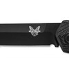 Benchmade Mediator AUTO Folding Knife - 3.30" S90V Black Cerakote Plain Blade, Milled Black G10 Handles