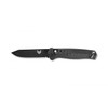 Benchmade Mediator AUTO Folding Knife - 3.30" S90V Black Cerakote Plain Blade, Milled Black G10 Handles