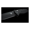 Benchmade Mediator AUTO Folding Knife - 3.30" S90V Black Cerakote Plain Blade, Milled Black G10 Handles