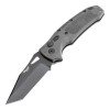 SIG Sauer by Hogue K320A Tactical AUTO Folding Knife - 3.5" S30V Black Tanto Plain Blade, Grey Polymer Handles