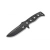 Benchmade Adamas Fixed Blade Knife - 4.2" CruWear Cobalt Black Plain Blade and Skeletonized Handle, Black Injection Molded Sheath