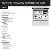 Nightstick TWM-850XLS Tactical Weapon-Mounted Light w/Strobe - 850 Lumens, 15,000 Candela, Black, IPX7 Waterproof
