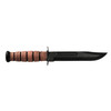 KA-BAR 1217 Full Size USMC Fighting Knife - 7" Plain Blade, Leather Handles, Leather Sheath