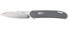 CRKT Bona Fide Silver Flipper Knife - 3.586" 1.4116 Black Plain Blade, Silver Aluminum Handles - Field Strip Gen II Technology