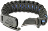 Outdoor Edge ParaClaw Thin Blue Line Edition - 550 Para-cord Survival Bracelet with Hidden Knife