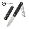 CIVIVI Crit Front Flipper Knife With Multi-Tool - Black G10 Handle, 3.18" Stonewashed Nitro-V Steel