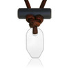 Wazoo Survival Gear Bushcraft Firestarter Leather Necklace - White Ceramic Scrapper