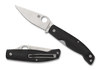 Spyderco Pattadese Folding Knife - 3.16" M390 Satin Plain Blade, Contoured Black G10 Handles