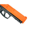 Umarex T4E HDP50 Pepper Ball Air Pistol - .50 Cal, 4" Barrel, Black and Orange Color, 6Rd, Inludes 10 Pepper and 10 Rubber Balls