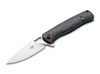 Boker Plus Nebula Flipper Knife - 3.62" D2 Satin Spear Point Blade, Carbon Fiber Handles with Blue Liners