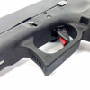 Cross Armory Enhanced Flat Faced Trigger for Glock 9mm Gen 1-4 & P80 – Black with RED