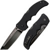 Cold Steel Recon 1 Tanto Folding Knife - 4" S35VN Black DLC Plain Blade, Black G10 Handles