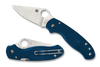 Spyderco Para 3 Lightweight Folding Knife - 2.92" CPM-SPY27 Satin Plain Blade, Cobalt Blue FRN Handles