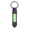 Glow Rhino Tritium Glow Fob - Matte Black Steel with Green Tritium