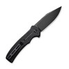 CIVIVI Knives Cogent Flipper Knife - 3.47" 14C28N Black Stonewashed Plain Blade, Button Lock, Black G10 Handles