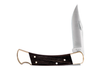 Buck 110 Folding Hunter Knife - 3.75" 420HC Blade, Ebony Wood Handles, Lockback, Leather Sheath - 9210