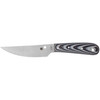 Spyderco Bow River Fixed Blade Knife - 4.4" 8Cr13MoV Blade, Black/Gray G10 Handles, Leather Sheath