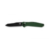 Benchmade 9400BK Osborne AUTO Folding Knife - 3.4" S30V Black Plain Blade, Green Aluminum Handles